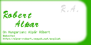 robert alpar business card